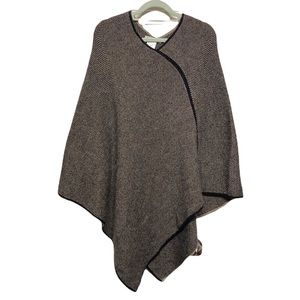 Fratelli Telli Italian Wool Alpaca Blend One Size Fits All Neutral Poncho